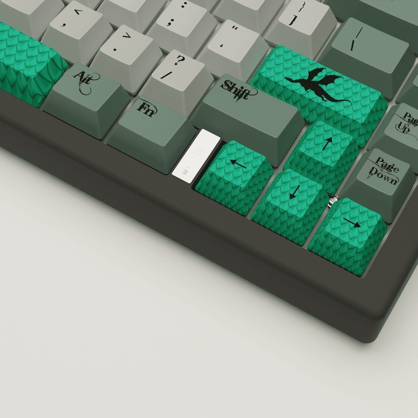 Dragon Scale Design Keycaps and Mechanical Keyboard