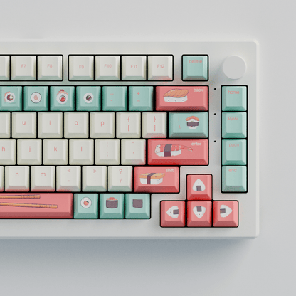Fizz and Flourish Sushi Friends 75% RGB Mechanical Keyboard + Keycaps (Collabs)