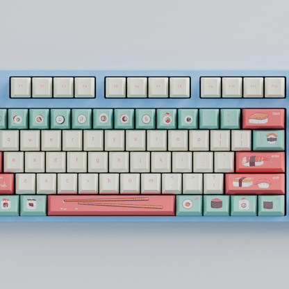 Fizz and Flourish Sushi Friends 80% RGB Mechanical Keyboard + Keycaps(Collabs)