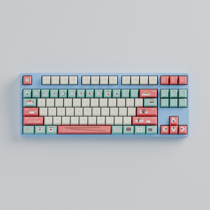 Fizz and Flourish Sushi Friends 80% RGB Mechanical Keyboard + Keycaps(Collabs)
