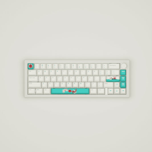Koi Hiragana Design Keycaps and Mechanical Keyboard