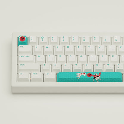 Koi Hiragana Design Keycaps and Mechanical Keyboard