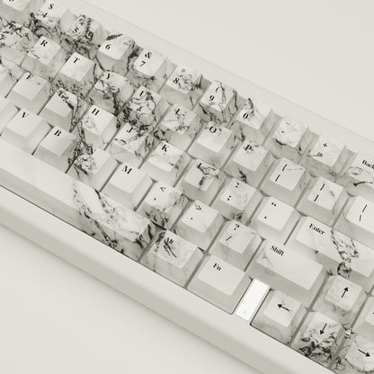 Marble Design Keycaps and Mechanical Keyboard