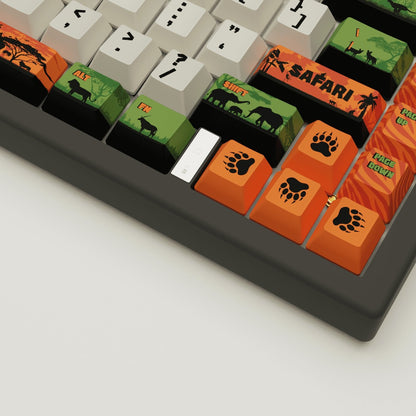 Safari Design Keycaps and Mechanical Keyboard